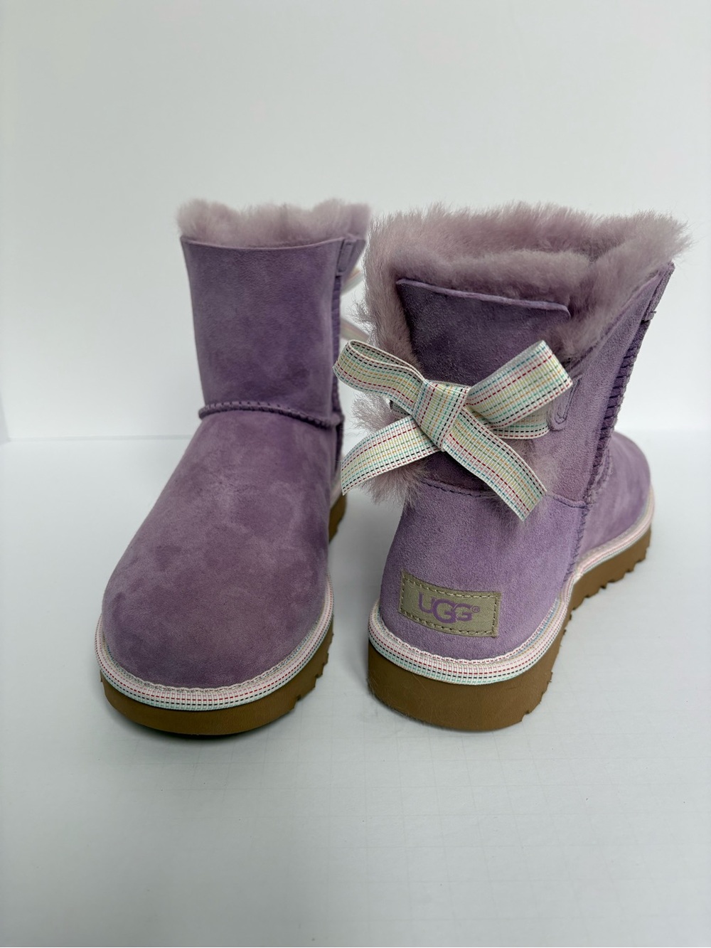 UGG Ladies Mini Bailey Bow Weave (Lilac) - Never Worn